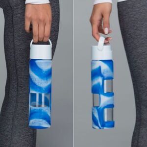 Lululemon Pure Focus Glass Water Bottle - Harbor Blue / Almost Blue